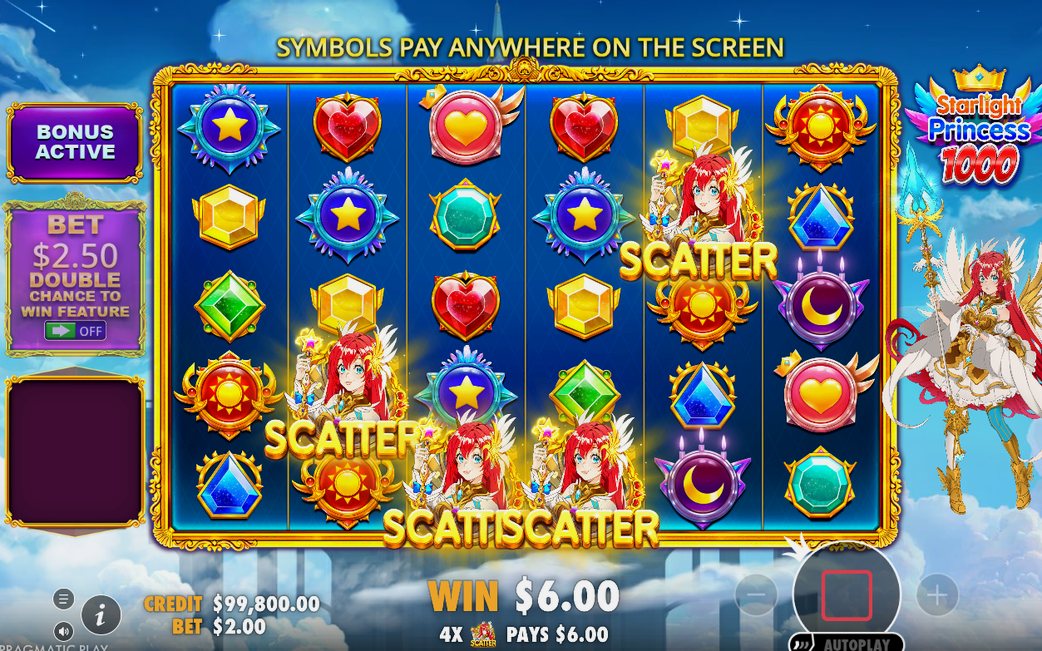 Multiplier orb landing during a winning tumble sequence
